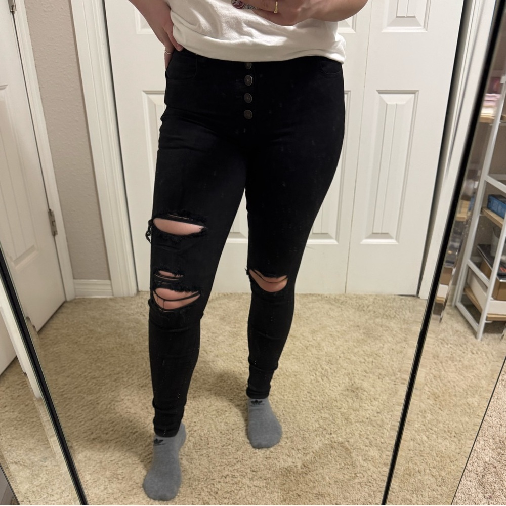 American Eagle black skinny jeans